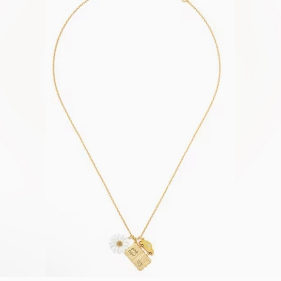 🔹️KATE SPADE Off We Go Travel Charm Pendant Necklace (Sold Out) Earring Bundle - Picture 3 of 8